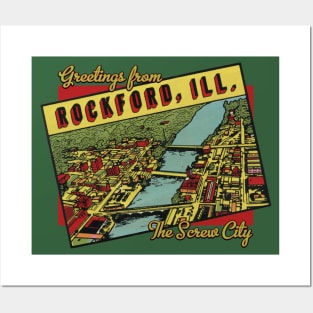 Greetings From Rockford Illinois the Screw City Posters and Art